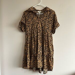 Cheetah Print Blousey Dress